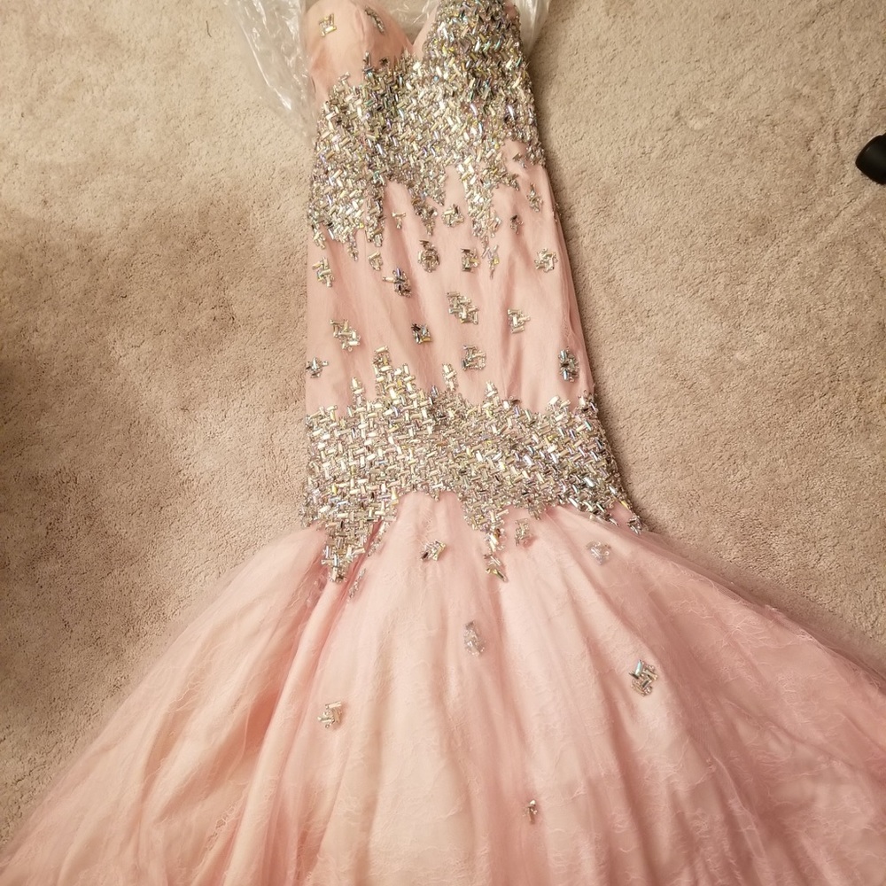 Light pink terrani couture prom/formal dress